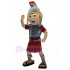 Cheerful Spartan Knight Mascot Costume with Pylos Helmet People