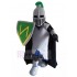 Blue and Yellow Medieval Knight Mascot Costume People