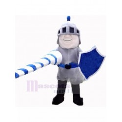 Blue Competitive Knight Mascot Costume People