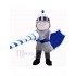Bleu Compétitif chevalier Costume de mascotte Gens