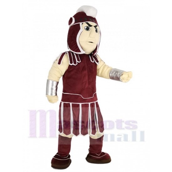Dunkelrot spartanisch Trojanischer Ritter spartanisch Maskottchen Kostüm
