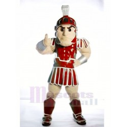 rouge Chevalier de Troie spartiate Costume de mascotte de spartiate Fantaisie personnalisée Costume Carnaval Cosplay