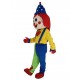 Costume de mascotte de clown drôle avec un chapeau bleu Gens