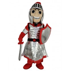 Strong Spartan Silver Mascot Costume People