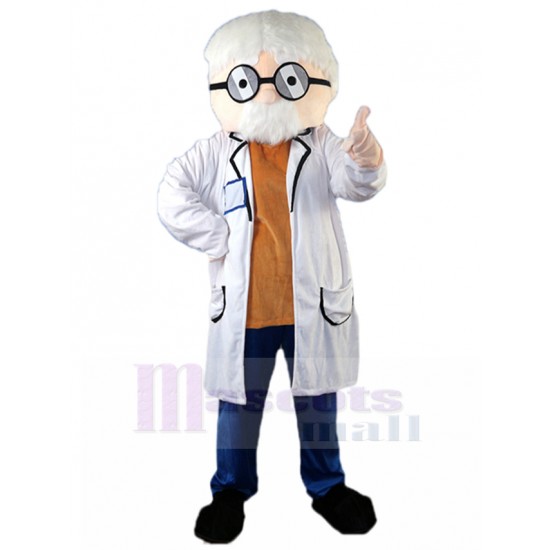 Médecin âgé costume de mascotte Gens