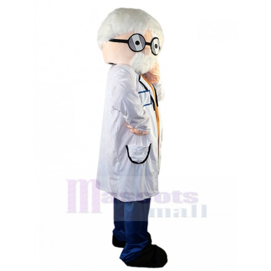Médecin âgé costume de mascotte Gens