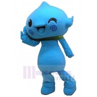Lindo muñeco de nieve azul Disfraz de mascota Dibujos animados