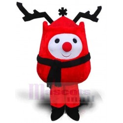 Ropa Roja Muñeco De Nieve Disfraz de mascota Dibujos animados