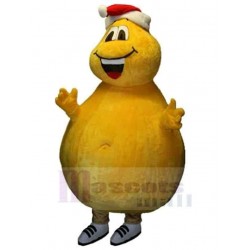 Muñeco de nieve gigante amarillo Disfraz de mascota Dibujos animados