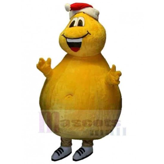 Yellow Giant Snowman Mascot Costume Cartoon