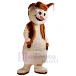 Bonhomme de neige léger Mascotte Costume avec gilet marron