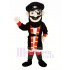 Beard Pirate Mascot Costume in Red Coat People