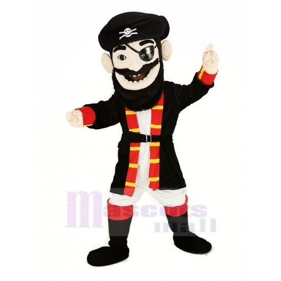 Barbe Pirate Costume de mascotte en manteau rouge Gens