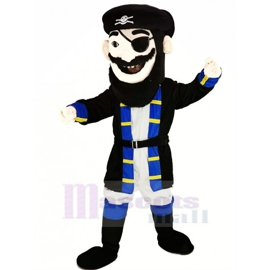 Pirata barba Traje de la mascota en abrigo azul Gente