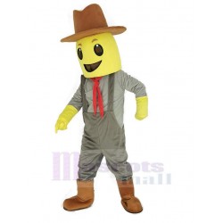 Dummkopf-Maisfrucht Cowboy-Junge Maskottchen Kostüm Menschen