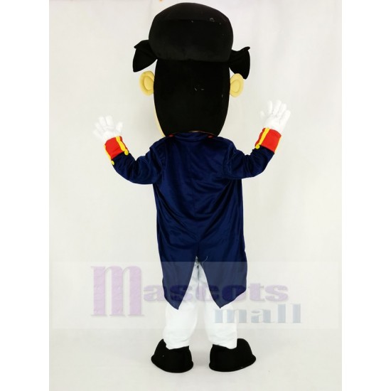 Patriot Maskottchen Kostüm mit dunkelblauer Kleidung Menschen