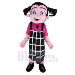 Vampire Girl Mascot Costume with Dress