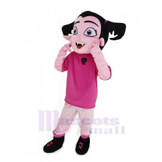 Vampire Girl Mascot Costume Cartoon