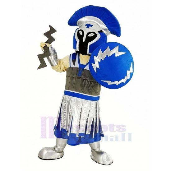 Titan bleu spartiate Costume de mascotte Les gens du collège