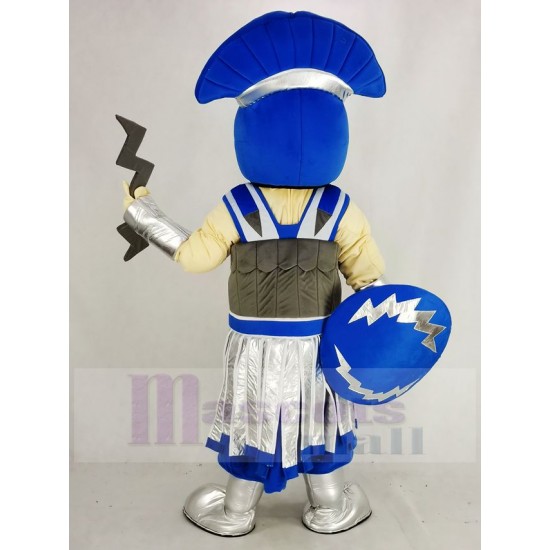 Titan bleu spartiate Costume de mascotte Les gens du collège