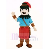 Robin des Bois Costume de mascotte dans le chapeau rouge Gens