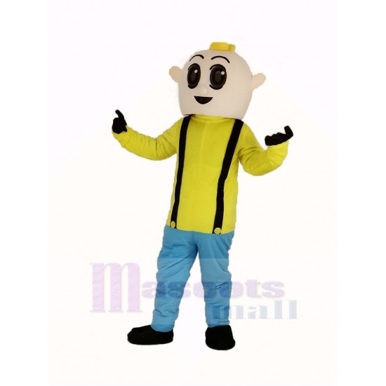 Chico Disfraz de mascota con camisa amarilla