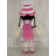 Fille au chapeau rose Costume de mascotte Gens