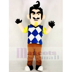 Mr. Peterson from Hello Neighbor Man Mascot Costume Cartoon