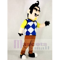 Mr. Peterson from Hello Neighbor Man Mascot Costume Cartoon