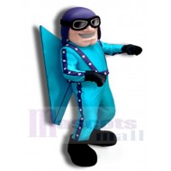 Hellblauer Pilot Miramar Maskottchen Kostüm Menschen
