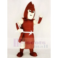 Rojo realista Titán espartano Disfraz de mascota Adulto