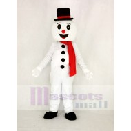 Lindo muñeco de nieve Disfraz de mascota con sombrero