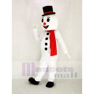 Lindo muñeco de nieve Disfraz de mascota con sombrero