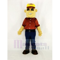 Strong Digger Man Mascot Costume People
