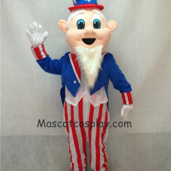 New Uncle Sam Patriotic Mascot Costume with Hat